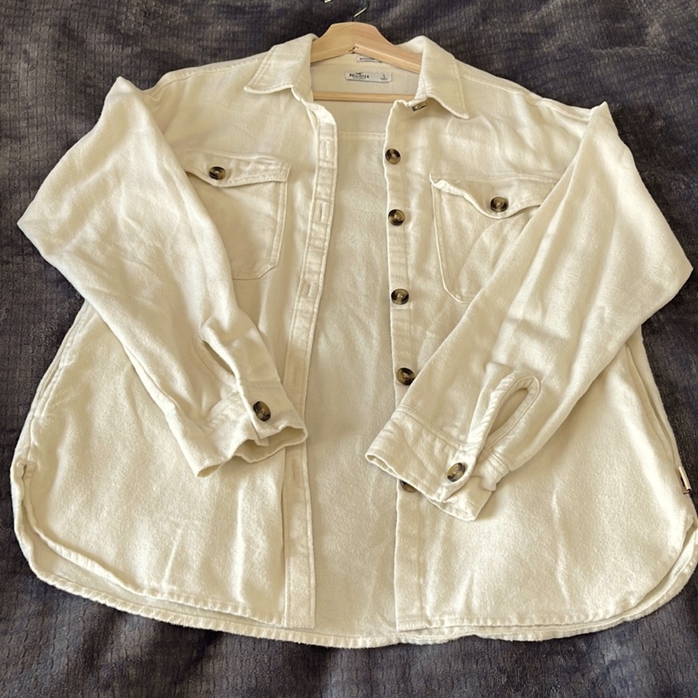 Hollister boyfriend shacket